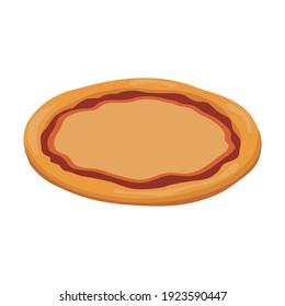 Form for pizza. Empty to fill by yourself. Vector illustration isolated on white background.