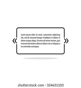 Form for quotes and other text. Lineart vector illustration.