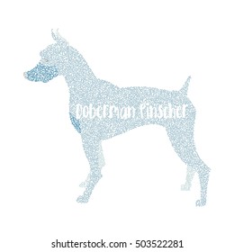 Form round particles doberman pincher