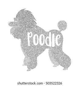 Form of round particles poodle dog flat