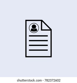 form with a silhouette of man, vector icon
