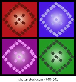 form, stars, color, abstract, ornament, decorative, design, background, beauty,