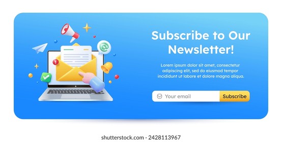 form subscription to newsletter marketing banner design