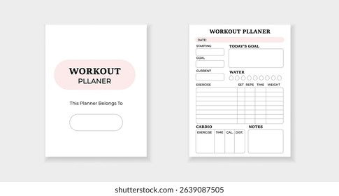 Form template for tracking workout plans. organize goals, schedule exercises, and track progress.