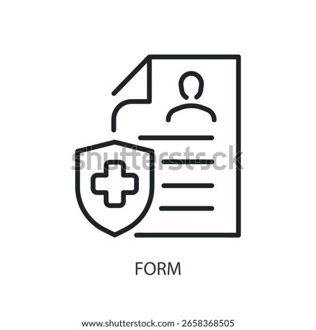 Form thin line vector icons.