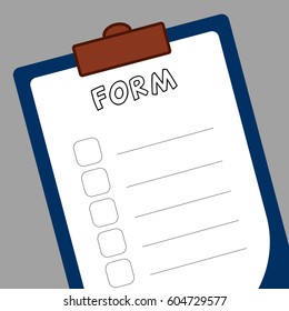 Form to-do list, a tablet of white paper to make notes.