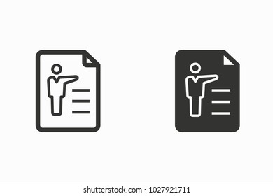 Form vector icon. Black illustration isolated for graphic and web design.