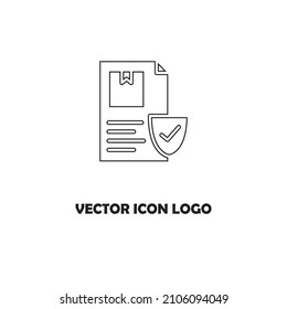 Ilustración del logotipo del icono del vector del documento