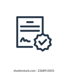 Ilustración de icono del vector del acuerdo formal
