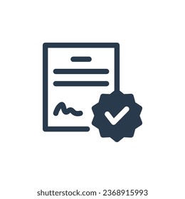 Ilustración de icono del vector del acuerdo formal