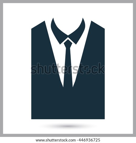 Formal attire icon on the background