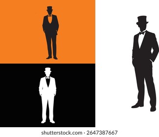 Formal Attire Icon Set Featuring a Man and Illustration