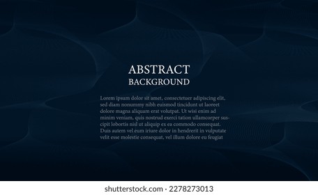 Formal background design with diagonal dark blue line pattern. Vector horizontal template for digital lux business banner, formal invitation, luxury voucher, prestigious gift certificate