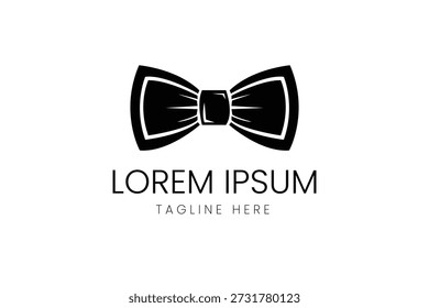 Formal Black Bow Tie Ícone para Homens Moda Boutique Gentlemen Club Casamento Evento Planejamento e Professional Service Identidade Vetor logotipo modelo