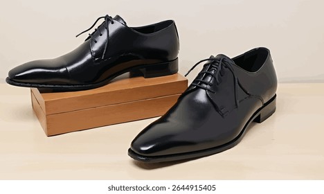 Formal black dress Pure leather shoes