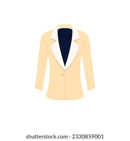 Formal blazer icon vector illustration, fashionable outerwear graphic element vector image