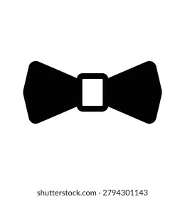 Formal bow tie icon for apparel with clothing gentleman accessory neckwear