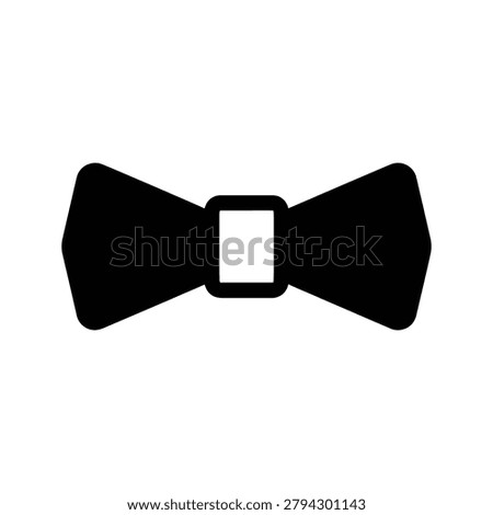 Formal bow tie icon for apparel with clothing gentleman accessory neckwear