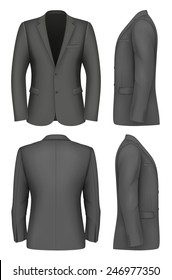 Formal Business Suits Jacket for Men. Vector illustration.