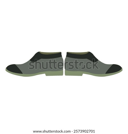 Formal Cartoon Shoe Formal Cartoon Shoe Pair Icon Vector Illustration