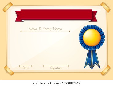 A Formal Certificate Blank Template illustration