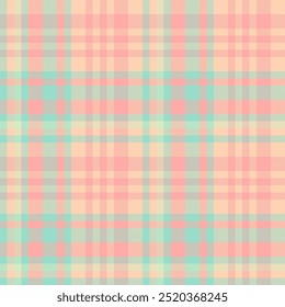 Formal check tartan texture, windowpane vector textile seamless. Detailed fabric pattern plaid background in light and red colors.