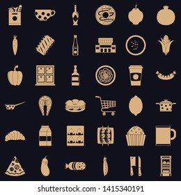 Formal dinner icons set. Simple set of 36 formal dinner vector icons for web for any design