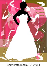 formal dress on artistic background