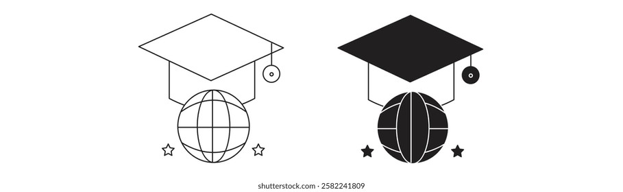 Formal Education icon, Editable icon, formal education themed such as graduation, and more, vector illustration.