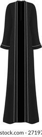 Formal Evening Dress Vector Illustration