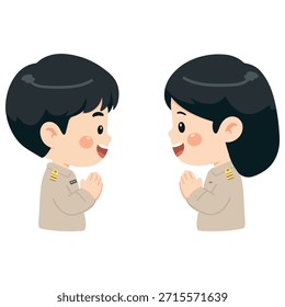 A formal female representative using a polite gesture expressing professionalism courtesy cultural values public service and positive official communication moments