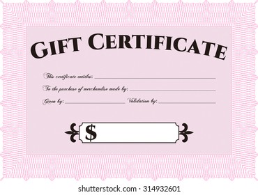 Formal Gift Certificate. Artistry design. With quality background. Customization, Easy to edit and change colors.