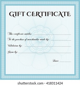 Formal Gift Certificate. Border, frame. Superior design. With quality background. 