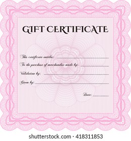 Formal Gift Certificate. Border, frame. Superior design. With quality background. 