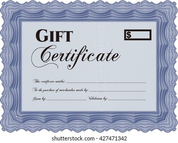 Certificado formal de regalo. Borde, marco. Con un fondo de calidad. Diseño superior. 