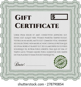Formal Gift Certificate. Excellent complex design. Customizable, Easy to edit and change colors.Complex background. 