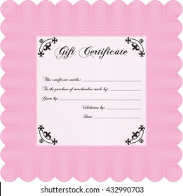 Formal Gift Certificate. Lovely design. Customizable, Easy to edit and change colors. Complex background. 