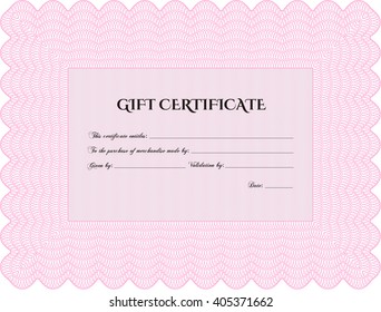 Certificado formal de regalo. Con un fondo de calidad. Borde, marco. Diseño superior. 