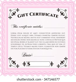 Plantilla de certificado de regalo formal. Personalizable, fácil de editar y cambiar de color.Fácil de imprimir. Buen diseño. 