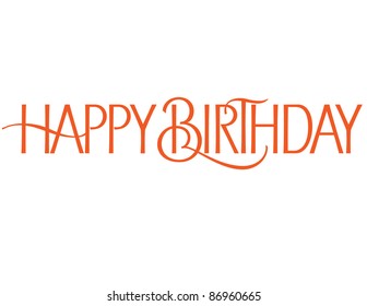 Formal Holiday Vector Lettering Series: Happy Birthday Alternate