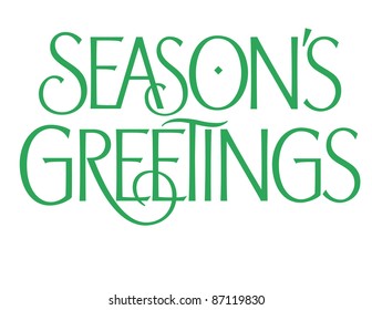 Formal Holiday Vector Lettering Series: Season's Greetings