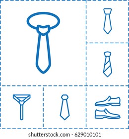 Formal icon. set of 6 formal outline icons such as man shoe