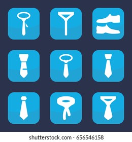 Formal icon. set of 9 filled formal icons such as man shoe