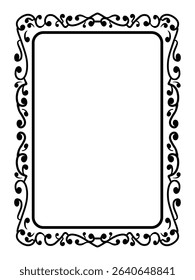 Formal Intricate Ornamental Frame Decorative Vector