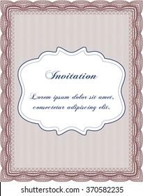 Formal invitation. Complex design. Vector illustration.With complex background. 
