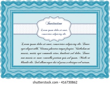 Invitación formal. Diseño cordial. Personalizable, fácil de editar y cambiar los colores. Con fondo. 