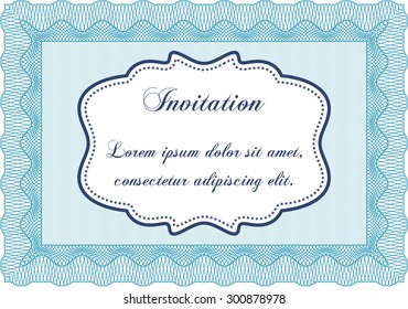 Formal invitation. Cordial design. Vector illustration.With complex linear background. 
