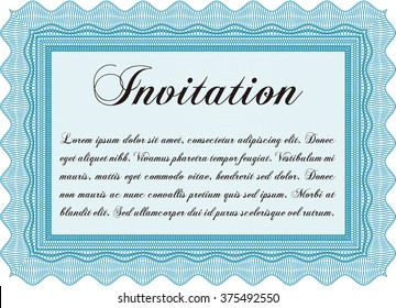 Invitación formal. Personalizable, fácil de editar y cambiar los colores. Buen diseño. Con fondo. 
