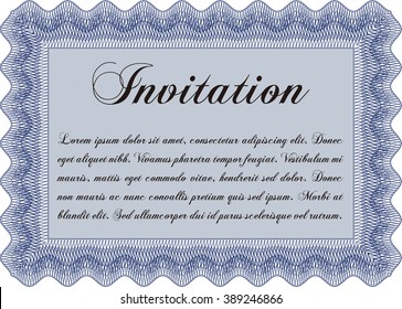 Formal invitation. Customizable, Easy to edit and change colors. With complex background. Excellent design. 