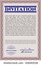 Formal invitation. Customizable, Easy to edit and change colors. With background. Good design. 